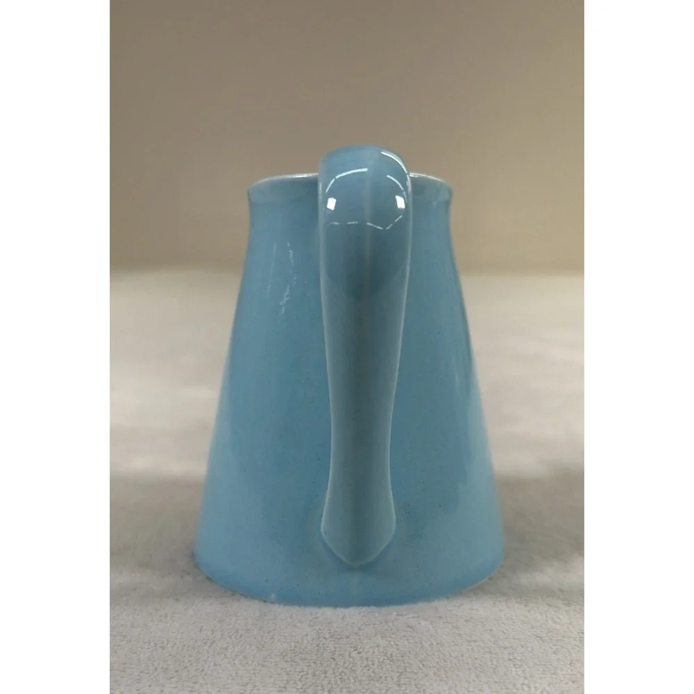 Vtg 60s Cameron Cronin Clay Products Blue Scandia Creamer & Sugar MCM Charity